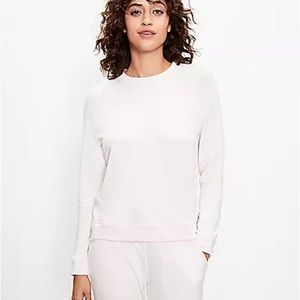 Lou & Grey white classic crewneck sweatshirt